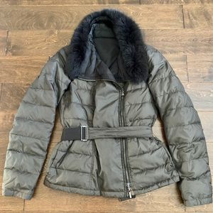 MaxMara Ski Jacket with Fox Fur Trim